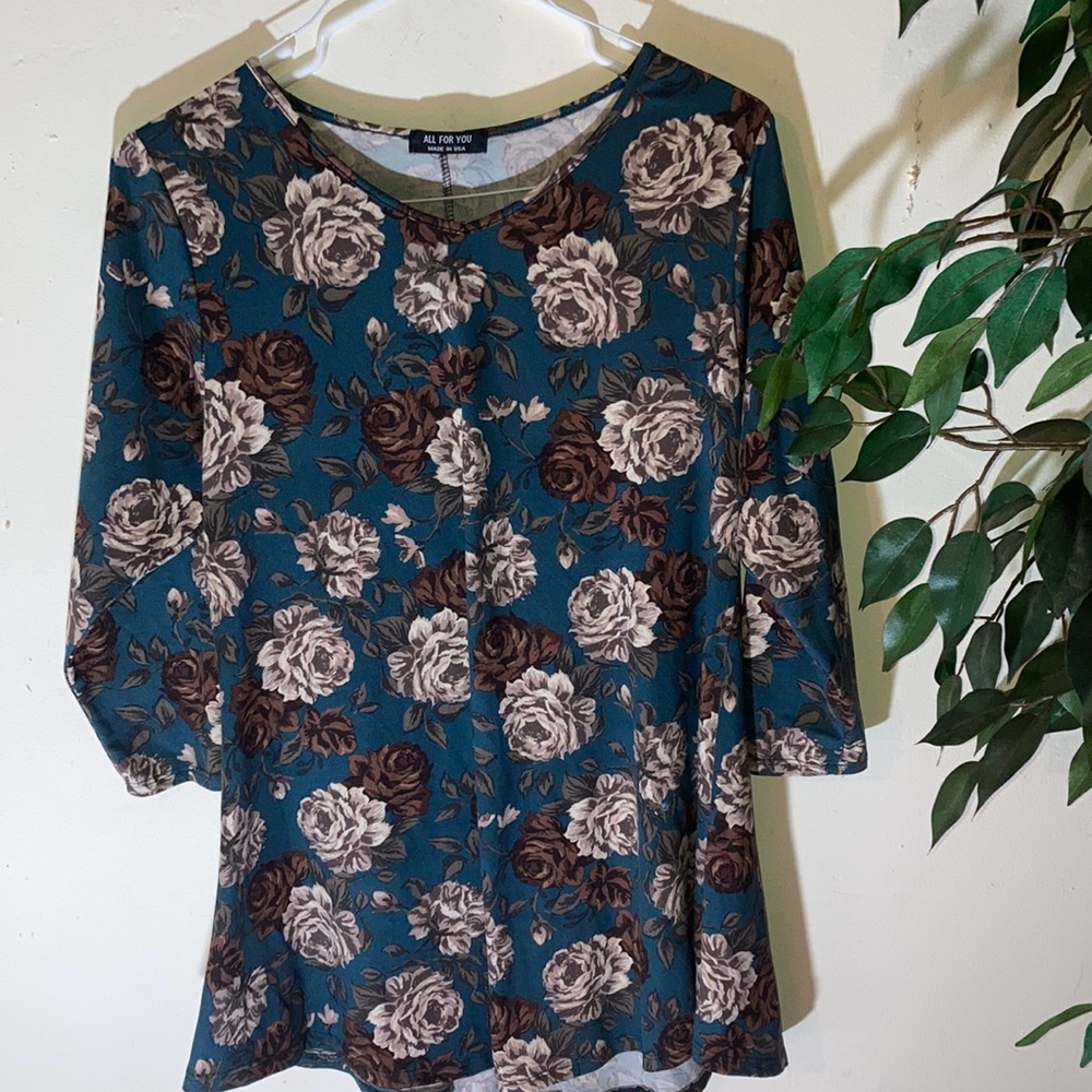 All for You Tunic - Teak and Brown - Large